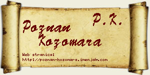 Poznan Kozomara vizit kartica